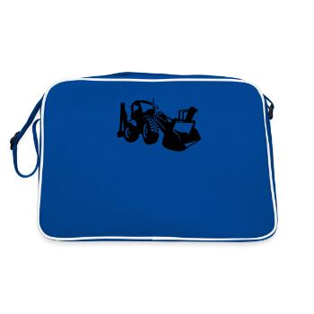 Pilote de pelle Chargeuse sur pneus Pelle - Sac Retro - bleu/blanc - Dos