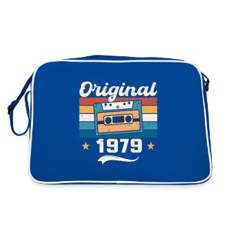 Geboren Geschenk Original 1979 Geschenkidee 1979 - Retro Tasche - Blau/Weiß - Hinten