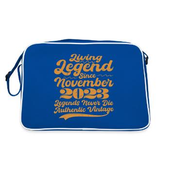 Once upon a time there was a legend. November 2023 Birth - Retro Bag - blue/white - Back