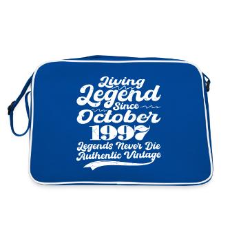 Once upon a time there was a legend. October 1997 Birth - Retro Bag - blue/white - Back