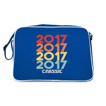 2017 Anniversaire dans le style vintage classique 2017 - Sac Retro - bleu/blanc - Dos