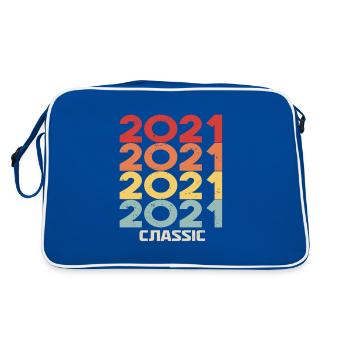 Anniversaire 2021 dans le style vintage classique 2021 - Sac Retro - bleu/blanc - Dos