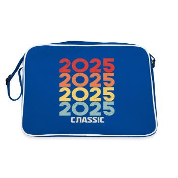 2025 Anniversaire dans le style vintage classique 2025 - Sac Retro - bleu/blanc - Dos