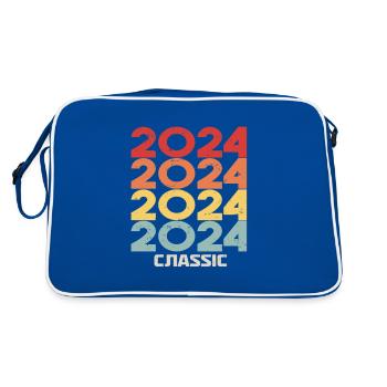 2024 Anniversaire dans le style vintage classique 2024 - Sac Retro - bleu/blanc - Dos