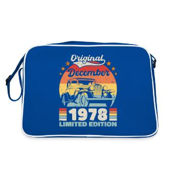 Décembre 1978 Cadeau d’anniversaire Décembre 1978 - Sac Retro - bleu/blanc - Dos