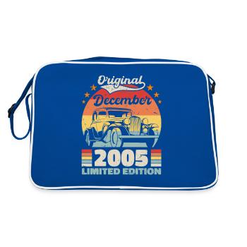 Décembre 2005 Cadeau d’anniversaire Décembre 2005 - Sac Retro - bleu/blanc - Dos