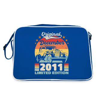 December 2011 Birthday Present December 2011 - Retro Bag - blue/white - Back