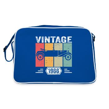 Classique depuis 1966, cadeau d’anniversaire de voiture ancienne 1966 - Sac Retro - bleu/blanc - Dos