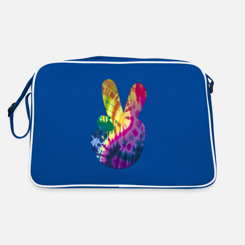 Groovy Tie Dye Peace Hand Sac Retro