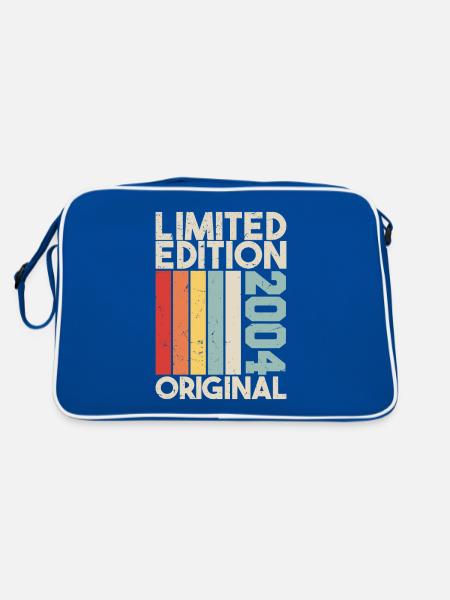 2004 - Limited Edition Birthday Gift 2004 Original - Retro Tasche - Blau/Weiß - Hinten