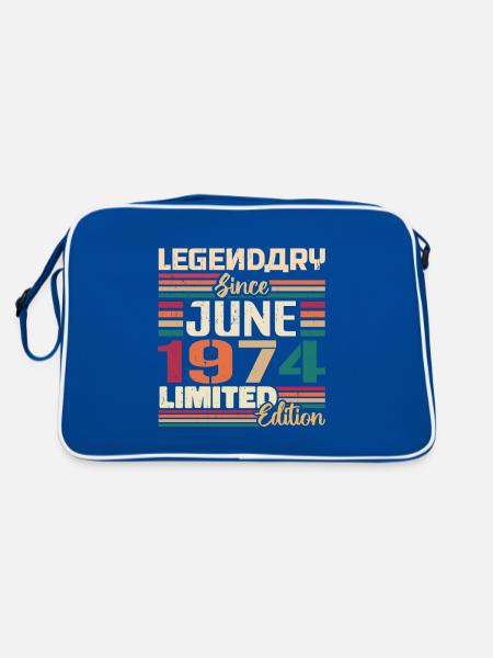 Legendary June 1974 Limited Edition June 1974 - Retro Tasche - Blau/Weiß