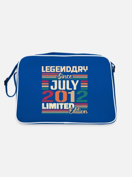 Juillet 2012 Anniversaire Juillet 2012 Juillet Millésime - Sac Retro - bleu/blanc - Dos
