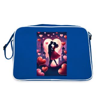 Un couple amoureux - Sac Retro - bleu/blanc - Dos