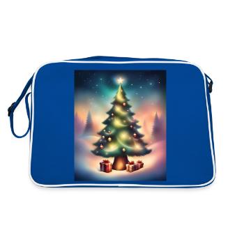 Christmas tree outside - Retro Bag - blue/white - Back
