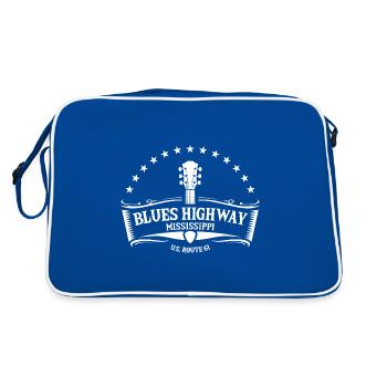 Mississippi The Blues Highway 61 Musique Usa - Sac Retro - bleu/blanc - Dos