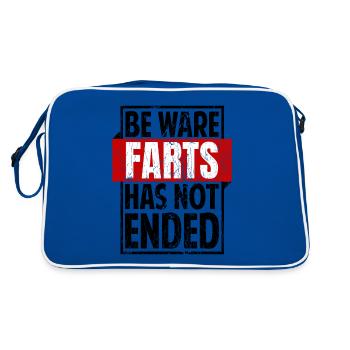 Funny Fart Saying Irony Sarcasm - Retro Bag - blue/white - Back
