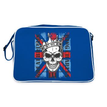 Crâne Roi Charles König Angleterre Monarque - Sac Retro - bleu/blanc - Dos