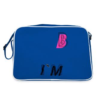 Je suis Bisexuel - Je suis B LGBT Tolérance Liberté - Sac Retro - bleu/blanc - Dos