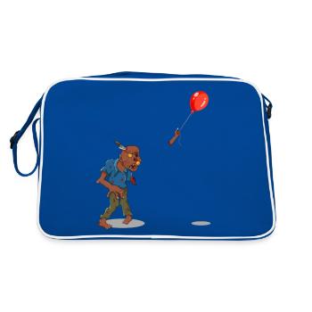 Horror Halloween Zombie - Retro Bag - blue/white - Back