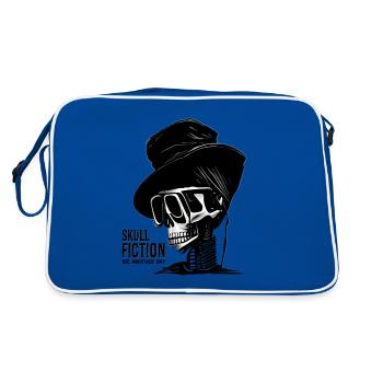 Skull Fiction Totenkopf Schädel - Retro Bag - blue/white - Back