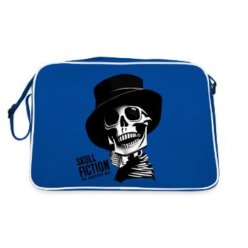 Totenkopf Skull Fiction Totenschädel - Retro Bag - blue/white - Back