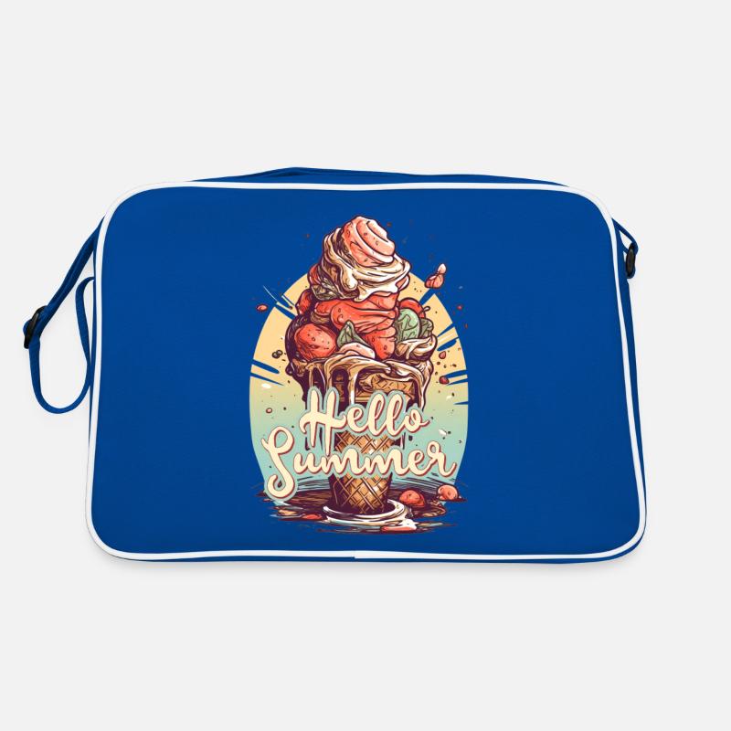 Hello Summer Eis Eiscreme Eisdiele Retro Tasche