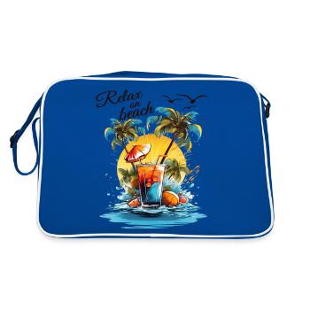 Cocktail d’été Vacances à la plage - Sac Retro - bleu/blanc - Dos