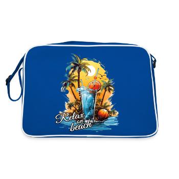 Cocktail d’été Vacances à la plage - Sac Retro - bleu/blanc - Dos