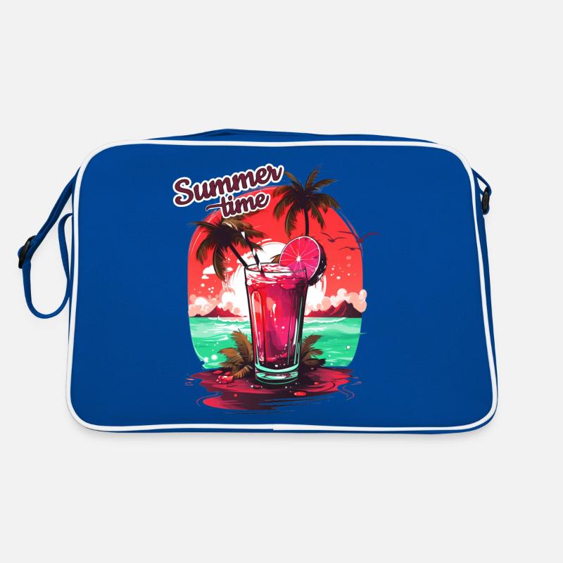 Summer Time Cocktail Beach Holiday Gift Retro Bag