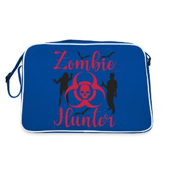 Zombie Hunter Halloween Zombie Jäger - Retro Bag - blue/white - Back