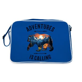 Bear Mountains Camping Mountain Hiking Nature Hiking - Retro Bag - blue/white - Back