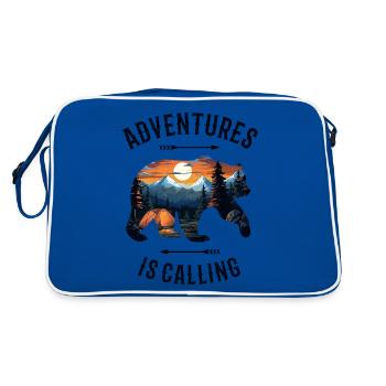 Bear Mountains Camping Mountain Hiking Nature Hiking - Retro Bag - blue/white - Back