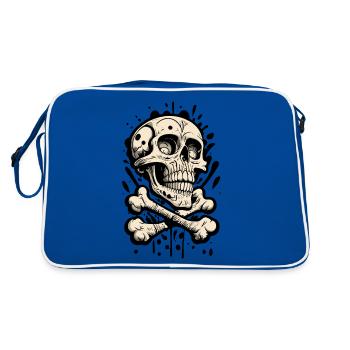Totenkopf Crâne Et Os Totenschädel - Sac Retro - bleu/blanc - Dos