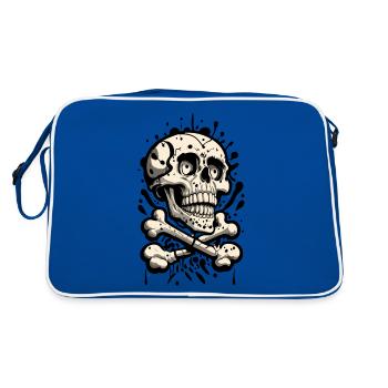 Totenkopf Crâne Et Os Totenschädel - Sac Retro - bleu/blanc - Dos
