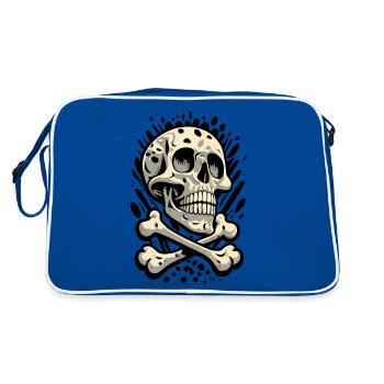 Totenkopf Crâne Et Os Totenschädel - Sac Retro - bleu/blanc - Dos