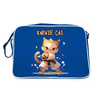Drôle de Karaté Chat MMA Kawaii Arts Martiaux - Sac Retro - bleu/blanc - Dos