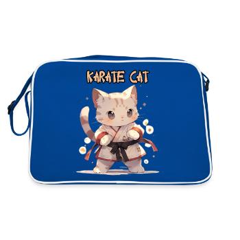 Drôle de Karaté Chat MMA Kawaii Arts Martiaux - Sac Retro - bleu/blanc - Dos