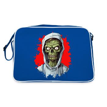 Halloween Spooky Horror Zombie - Retro Bag - blue/white - Back