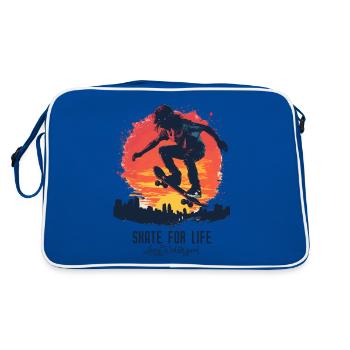 Skateboarder Skateboard Skater Skater Soleil - Sac Retro - bleu/blanc - Dos