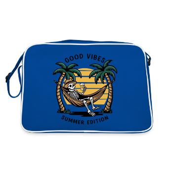 Squelette dans le hamacVacances à la plage - Sac Retro - bleu/blanc - Dos