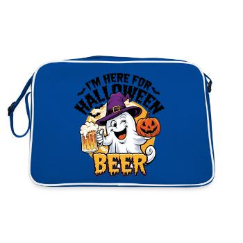Lustiger Geist I'm here for Halloween Beer - Retro Bag - blue/white - Back