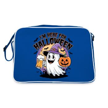 Lustiger Geist I'm here for Halloween - Retro Bag - blue/white - Back