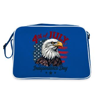 Amerika USA Adler 4th July Independence Day - Retro Tasche - Blau/Weiß - Hinten