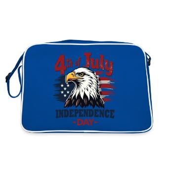 Amerika USA Adler 4th July Independence Day - Retro Tasche - Blau/Weiß - Hinten