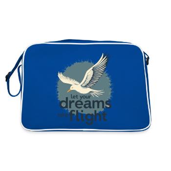 Laissez vos rêves prendre leur envol Oiseau mouette - Sac Retro - bleu/blanc - Dos