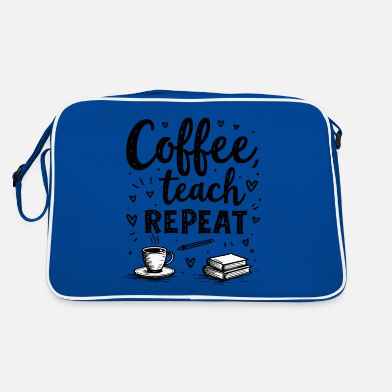CoffeeTeach Repeat – Lehrer Erzieher Bildung Retro Tasche