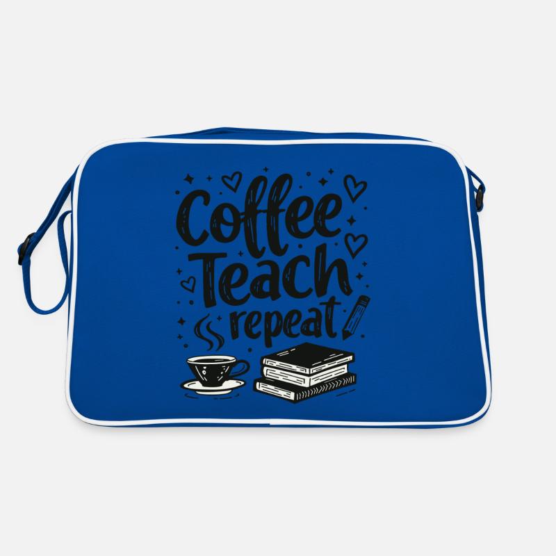 CoffeeTeach Repeat – Lehrer Erzieher Bildung Retro Tasche