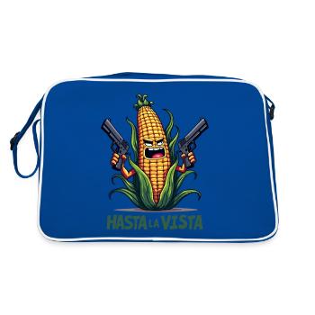 Gangster Corn Hasta La Vista – Corn on the Cob Gangster - Retro Bag - blue/white - Back