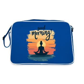 Good Morning Yoga Meditation Design Morning Rituals - Retro Bag - blue/white - Back