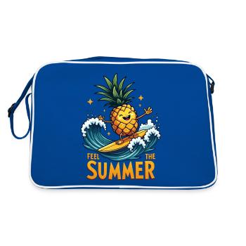 Ananas Surfer Surf Feel L’été - Sac Retro - bleu/blanc - Dos